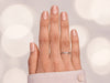 Professional top-down shot of short square nude pink ombre press-on nails with a flawless gradient finish.